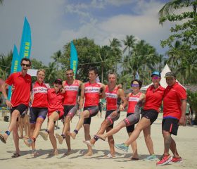 MetaSport-members-doing-funny-pose-at-beach-2